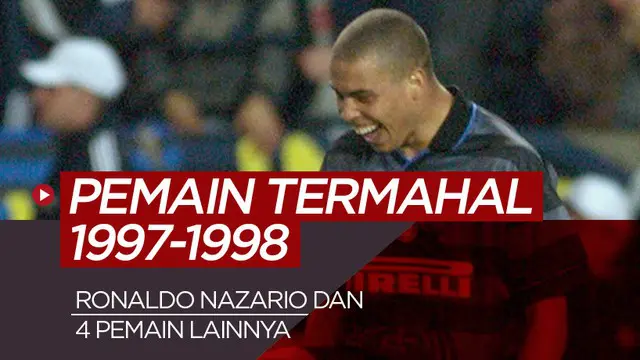 Berita motion grafis 5 pemain termahal bursa transfer 1997-1998. Di Antaranya pemain asal Brasil, Ronaldo Nazario.