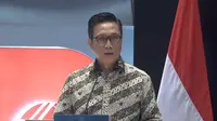 Direktur Pengembangan Bursa Efek Indonesia (BEI), Jeffrey Hendrik, dalam acara Investasi Berkelanjutan di dalam Ekosistem Bisnis Global, di Main Hall BEI, Senin (17/2/2025). (Liputan6.com/Gagas)
