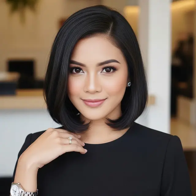 Model Rambut Wanita Pendek (Image by Gemini AI)