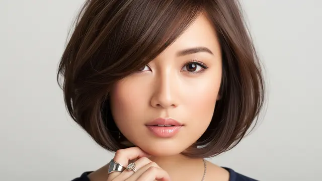 Chin-Length Bob untuk Rambut Tipis