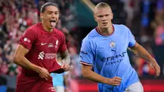 Sederet tim elit Liga Inggris telah mendaratkan penyerang anyar untuk perburuan gelar musim 2022/2023. Beberapa dari mereka mampu tampil menawan di laga pramusim yang telah dilakukan. Setidaknya, ada lima nama yang akan dinantikan penampilannya dalam sepekan kedepan. Berikut daftarnya. (AP/Frank Augstein dan AFP/Justin Casterline)