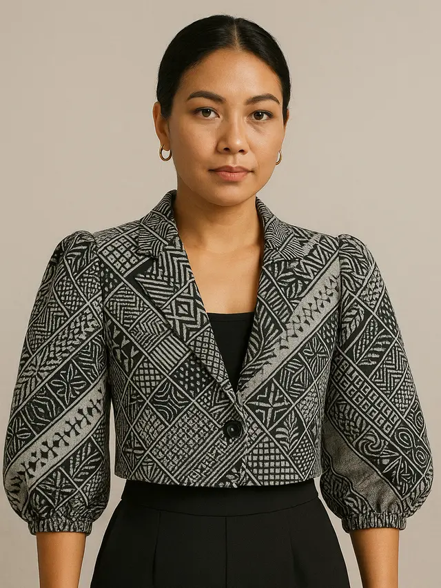 Model Blazer Batik Lengan Balon (Foto: ChatGPT)