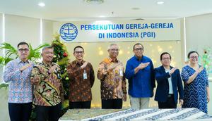 Kegiatan Penandatanganan Perjanjian Kerja Sama (PKS) antara BPJS Ketenagakerjaan dengan Persekutuan Gereja-gereja di Indonesia (PGI) terkait kepesertaan jaminan sosial ketenagakerjaan bagi Pendeta serta para pekerja di lingkungan gereja. (Sumber: BPJS Ketenagakerjaan)