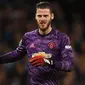 David De Gea (304 laga) - Selama berseragam Manceshter United dari tahun 2011 hingga saat ini, de Gea telah bermain sebanyak 304 kali di Premier League bersama The Red Devils. (AFP/Oli Scarff)