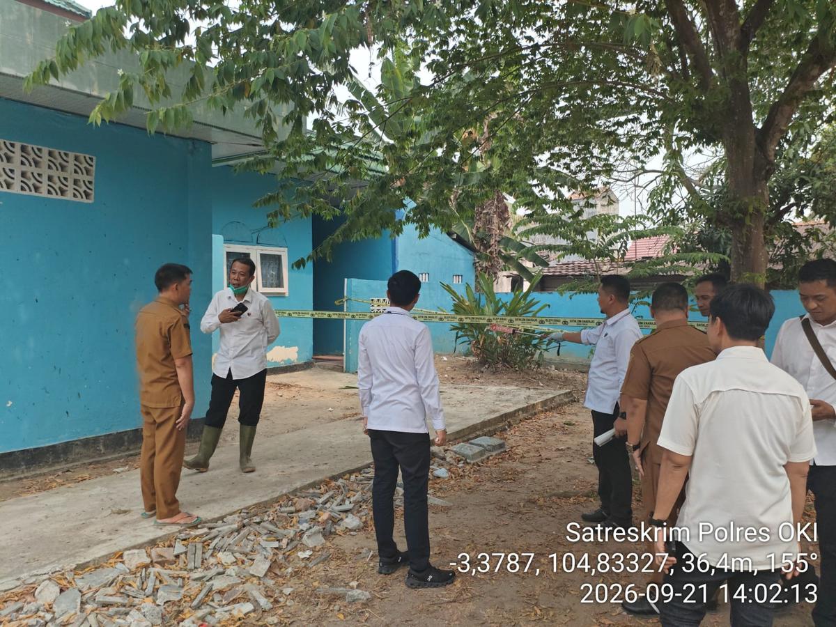 Lokasi ASN Inspektorat OKI dibunuh istri. (merdeka.com/irwanto).