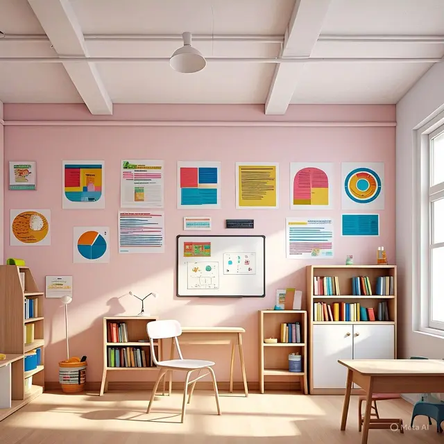 9 Kombinasi Warna Ruang Belajar,