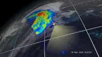 Gambar tersebut menampilkan pergerakan angin topan dahsyat yang bergerak di sebelah barat laut Samudera Pasifik pada 10 Maret lalu. 