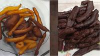 Potret churros gosong, gagal masak. (Sumber: Twitter/seok_jinniie/cryoutbby)