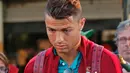 Pemain terbaik dunia, Cristiano Ronaldo dan skuad Portugal telah kembali ke Portugal, Sabtu (28/6/2014) (Reuters/HUGO CORREIA)