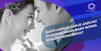 Di pernikahan yang akan datang, Baim meminta Raffi Ahmad untuk menjadi MC di pernikahannya.