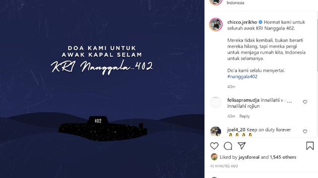 Pilunya 6 Ucapan Belasungkawa Para Artis Atas Peristiwa Tenggelamnya Kri Nanggala 402 Showbiz Liputan6 