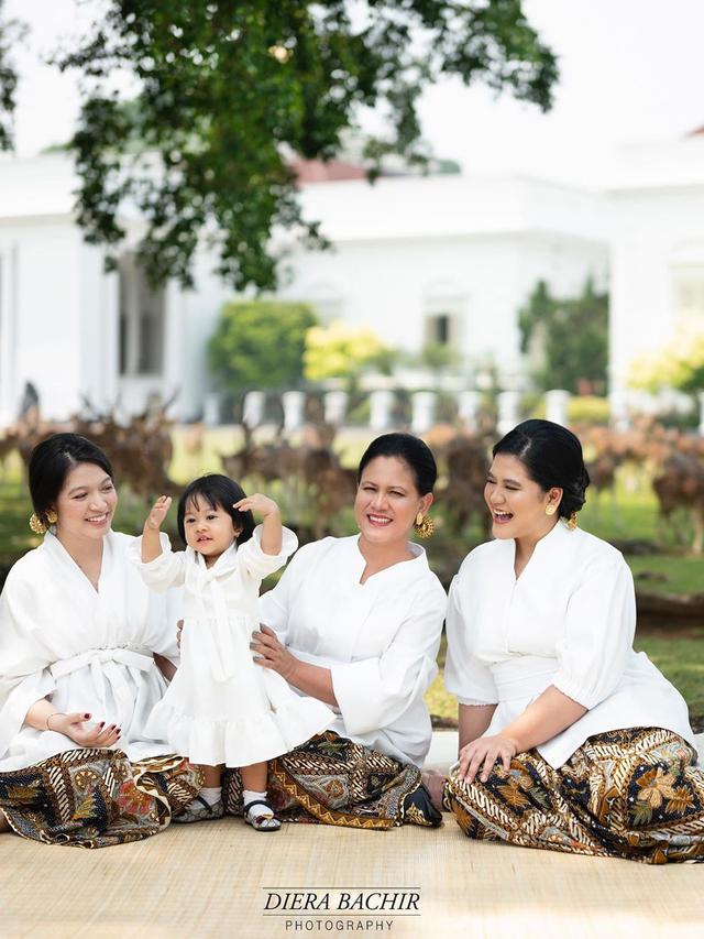 Kahiyang Ayu, Iriana Jokowi, Selvi Ananda, dan Sedah Mirah. (Foto: Dok. Instagram @dierabachir)