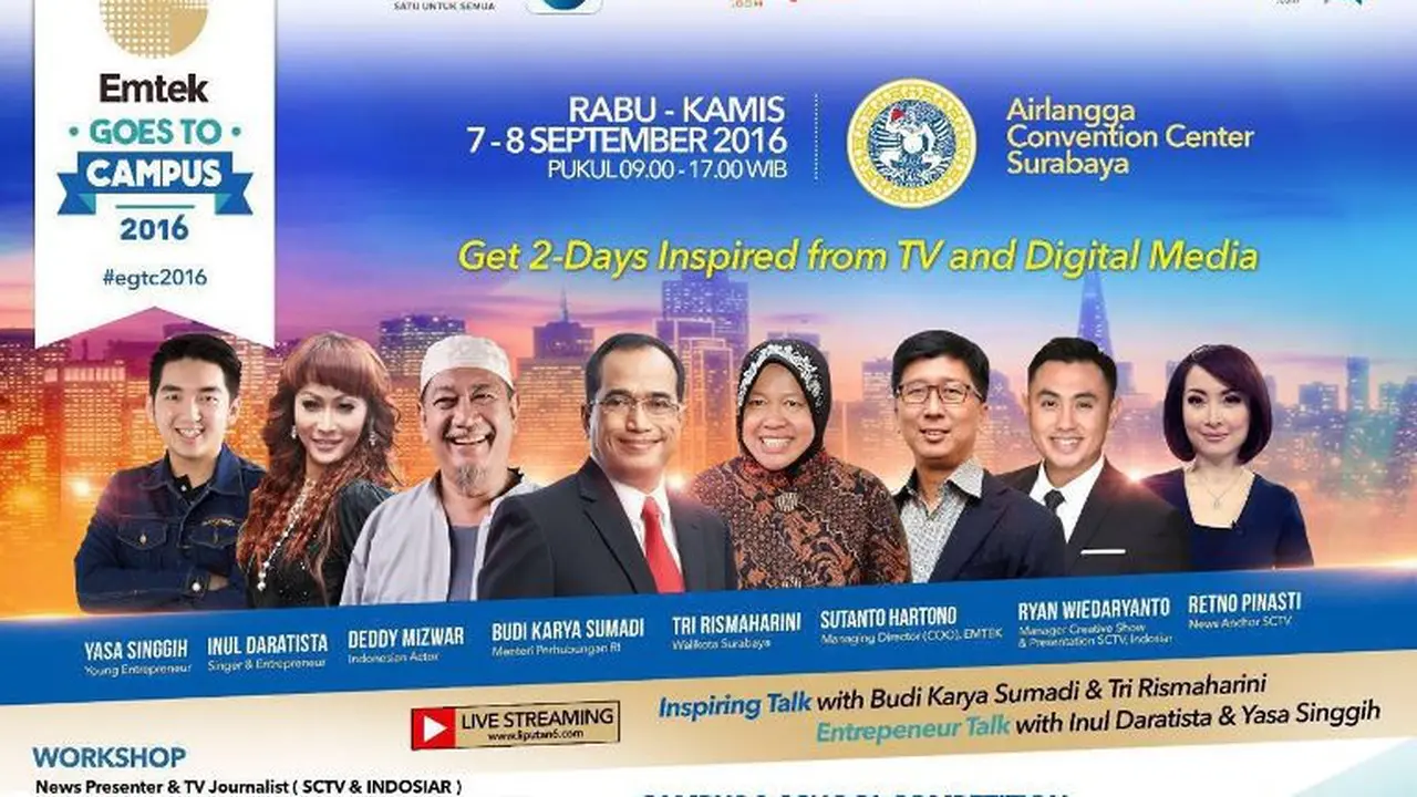 4 Wawasan Jurnalistik yang Bakal Diperoleh di EGTC 2016 Surabaya 