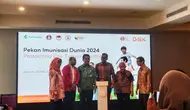 Acara Indonesia Vaccine Forum 2024 Dalam Rangka Memperingati Pekan Imunisasi Dunia 2024 di Jakarta (15/5/2024).