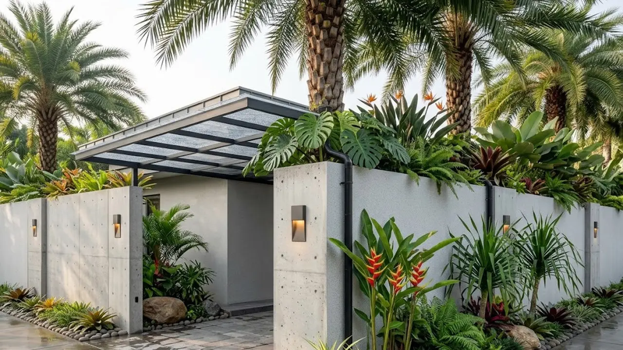 Inspirasi Carport dengan Rain Garden untuk Mengurangi Genangan Air Hujan