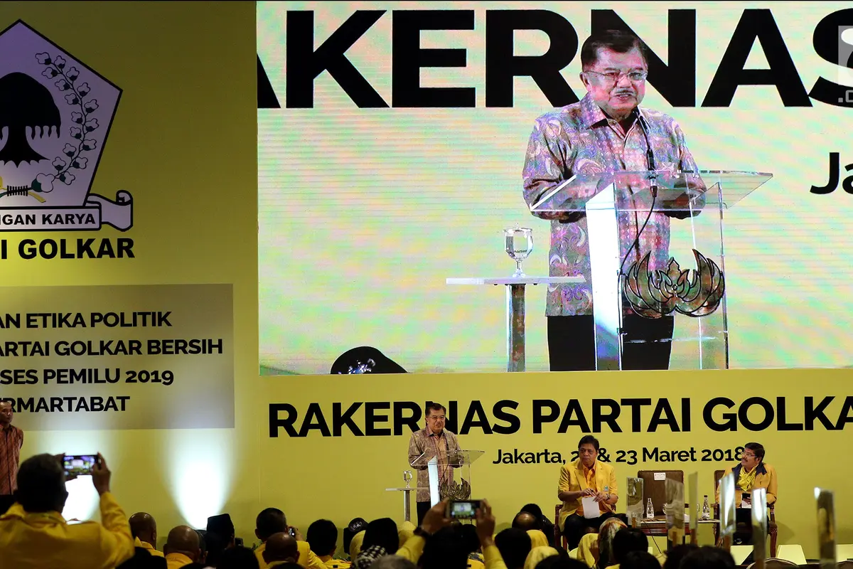 Wapres JK Beri Pengarahan di Rakernas Partai Golkar
