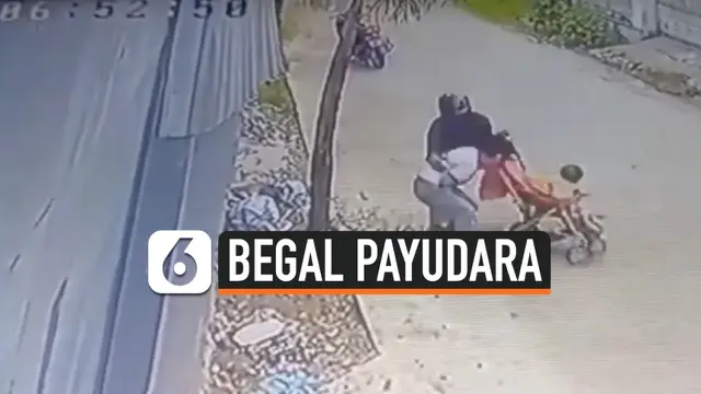 VIDEO: Wanita Bawa Bayi Jadi Korban Begal Payudara