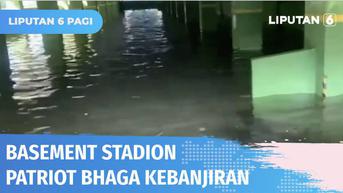 VIDEO: Perhelatan Laga Piala AFF U-19, Basement Stadion Patriot Chandrabhaga Terendam Banjir