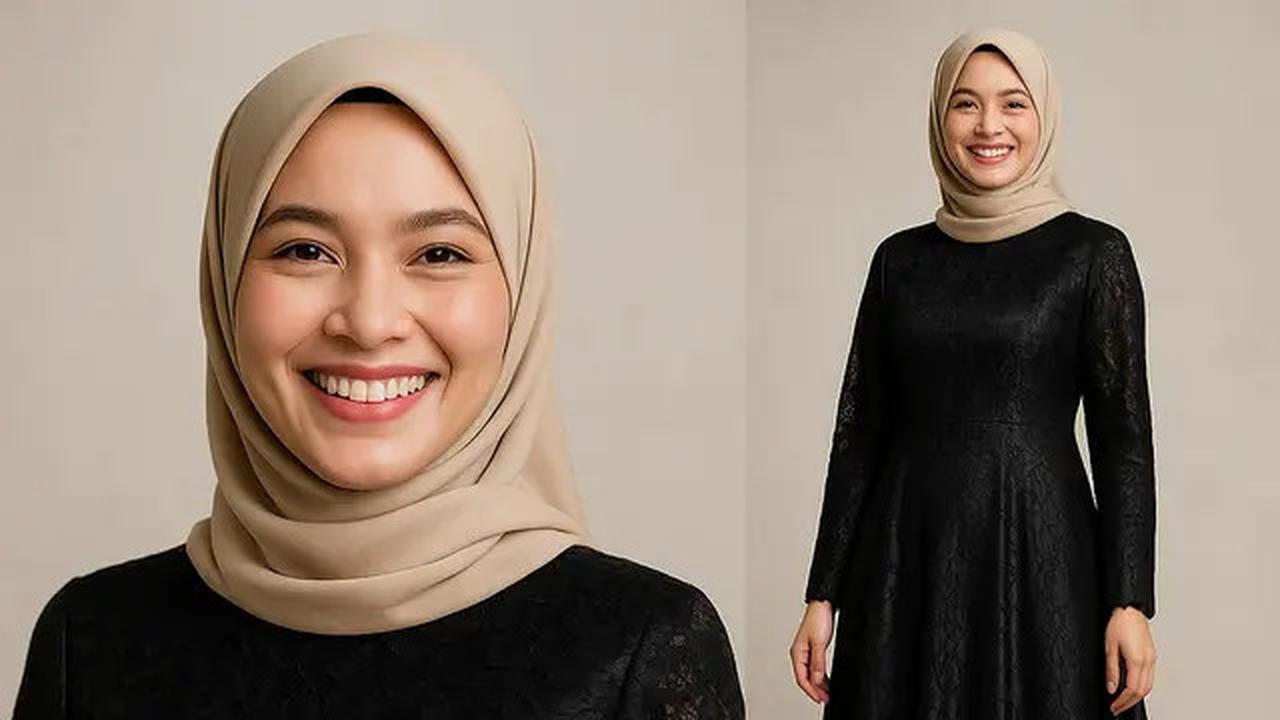 8 Model Gamis Hitam Kombinasi Brokat dan Satin, Mewah dan Elegan