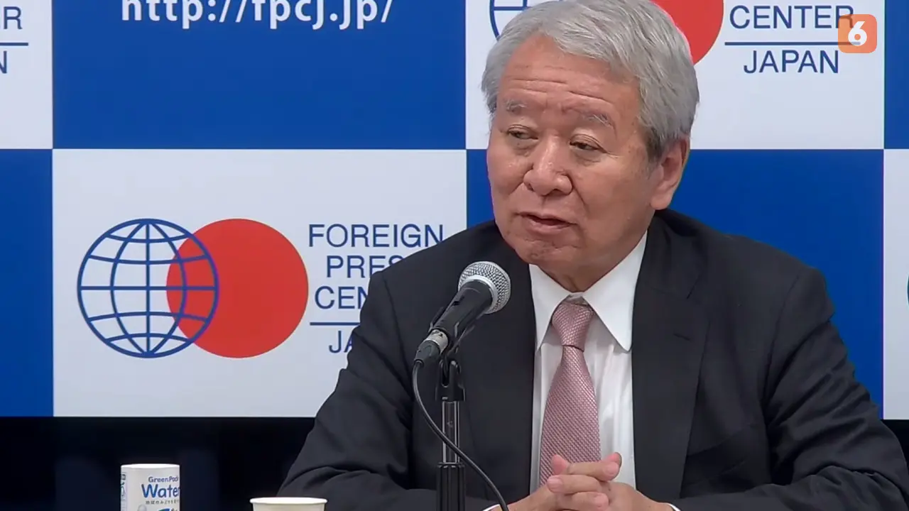 Presiden Japan International Cooperation Agency (JICA), Tanaka Akihiko dalam pernyataan pers secara virtual, Selasa (1/10/2024). (Liputan6.com/Benedikta Miranti)