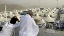 <p>Tenda-tenda itu akan digunakan untuk mabit atau bermalam selama 2-3 hari. (Aaref WATAD/AFP)</p>