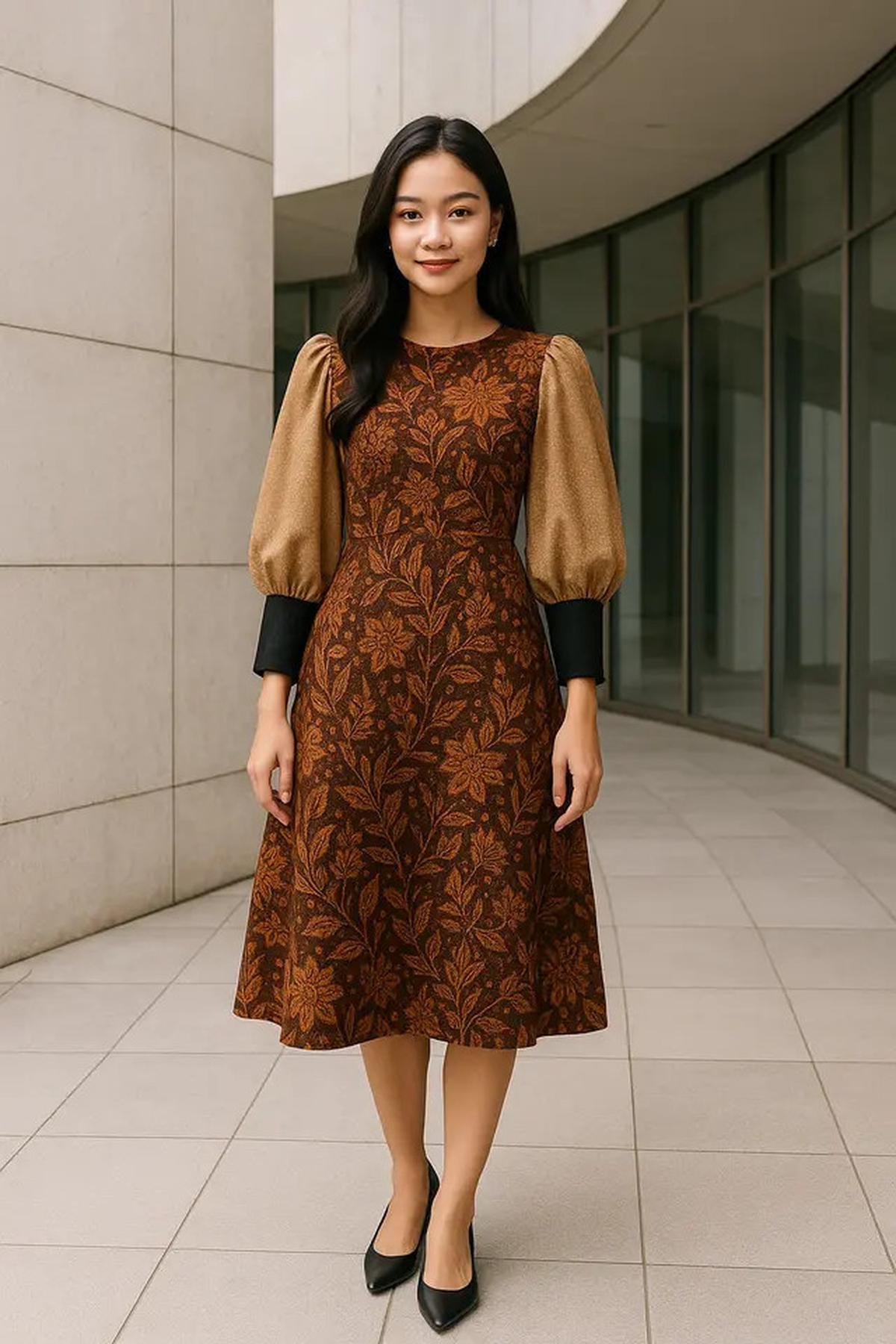 7 Model Batik Brokat Kombinasi Lengan Puff dan Bishop yang Sedang Hits di 2025