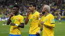 Gol yang ditunggu-tunggu Brasil akhirnya datang pada menit ke-72. Berawal dari umpan Neymar, Lucas Paqueta yang berada di dalam kotak penalti sukses melepaskan tembakan kaki kanan yang tak mampu dibendung kiper Ospina. Papan skor berubah menjadi 1-0 dan bertahan hingga akhir laga. (AP/Andre Penner)