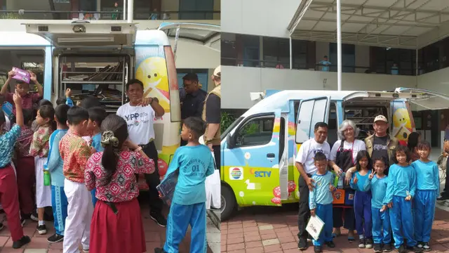 ATVI dan YPP Indosiar-SCTV menggelar literasi media untuk ratusan siswa SD 01 Kebon Manggis, Jakarta Timur. Credit: ATVI