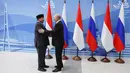 Presiden Prabowo Subianto  dan Presiden Rusia Vladimir Putin mengadakan pertemuan di sela-sela Forum Ekonomi Timur di Vladivostok, Kamis, 3 September 2026. (AFP/  Vyacheslav Prokofyev/ Pool)