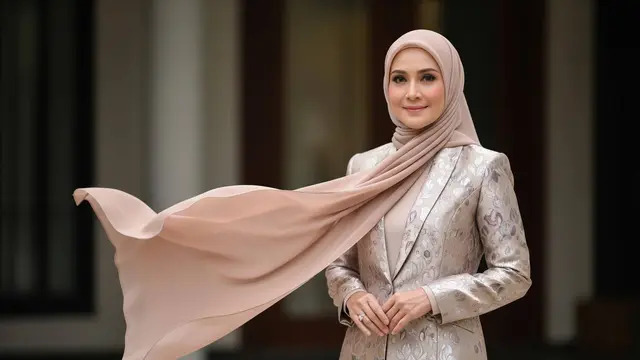 Warna Gamis Blazer Brokat Modis untuk Wanita 50 Tahun