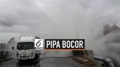 Pipa air di kawasan Chonburi, Thailand mengalami kebocoran. Akibatnya, air menyembur hingga ke jalan raya dan mengganggu arus lalu lintas di lokasi.