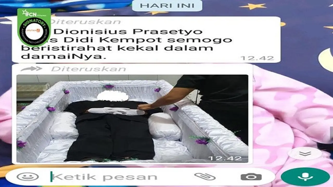 Gambar Tangkapan Layar Pesan Berantai di Aplikasi Percakapan WhatsApp