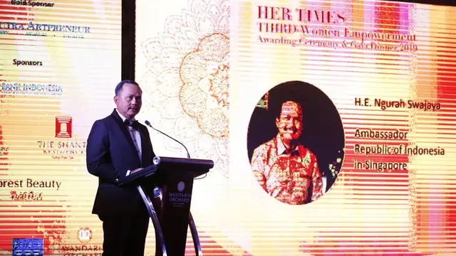Dalam sambutannya, Dubes RI Singapura, Ngurah Swajaya, menyampaikan bahwa Women Empowerment Award telah memberikan inspirasi yang berdampak positif dalam pemberdayaan perempuan.