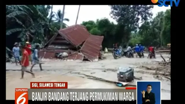Rumah Warga di Kabupaten Sigi Ambruk Diterjang Banjir