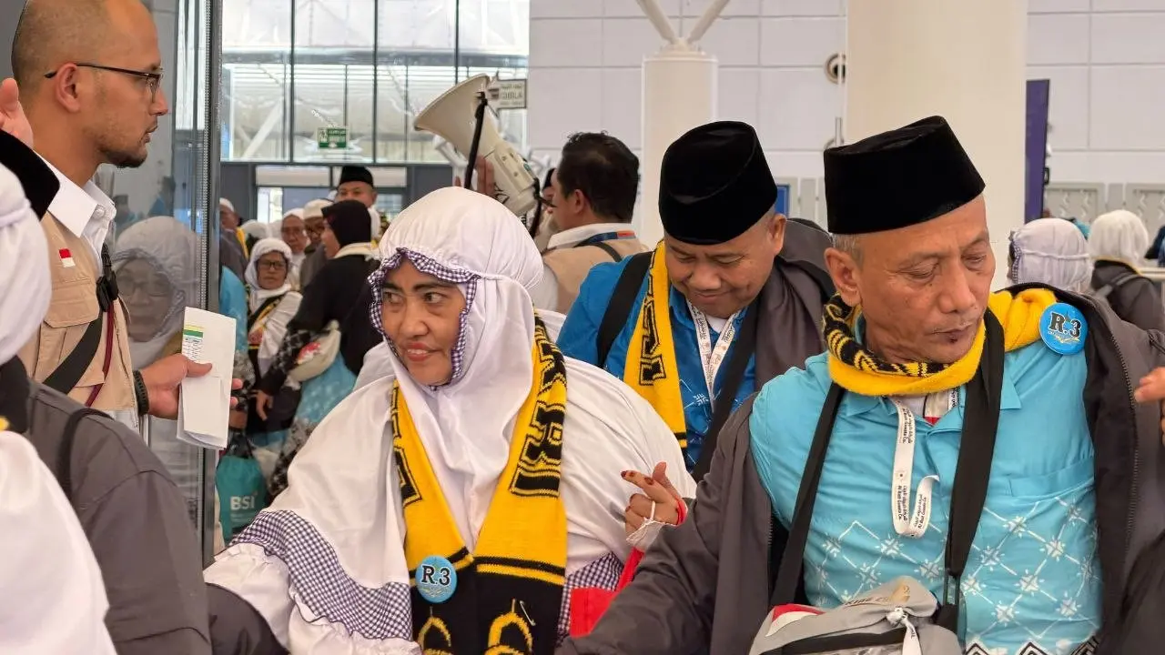 Jemaah haji kloter JKB 01 pulang Senin, 1 Juni 2026, via Bandara Internasional King Abdulaziz Jeddah. (dok. Media Center Haji)