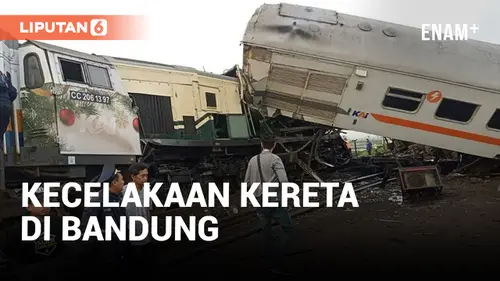 VIDEO: Terjadi Kecelakaan antara KA Turangga dengan Commuterline Bandung Raya
