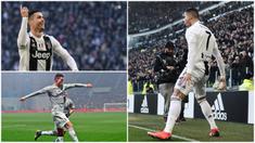 Berikut ragam selebrasi Crsitiano Ronaldo usai mencetak gol untuk Juventus. (Foto Kolase AFP)