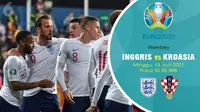 Piala Eropa Euro 2020 Inggris vs Kroasia. (Liputan6.com/Trie Yasni)
