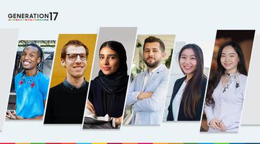 Para Young Leaders Generation17 (ki-ka): AY Young, Kristian Kampmann, Nora Altwaijri, Oğuz Ergen, Tamara Dewi Gondo Soerijo, Thuy Anh Ngo (Dok. Samsung)