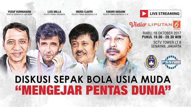 Banner Live Streaming Diskusi Sepak Bola Usia Muda