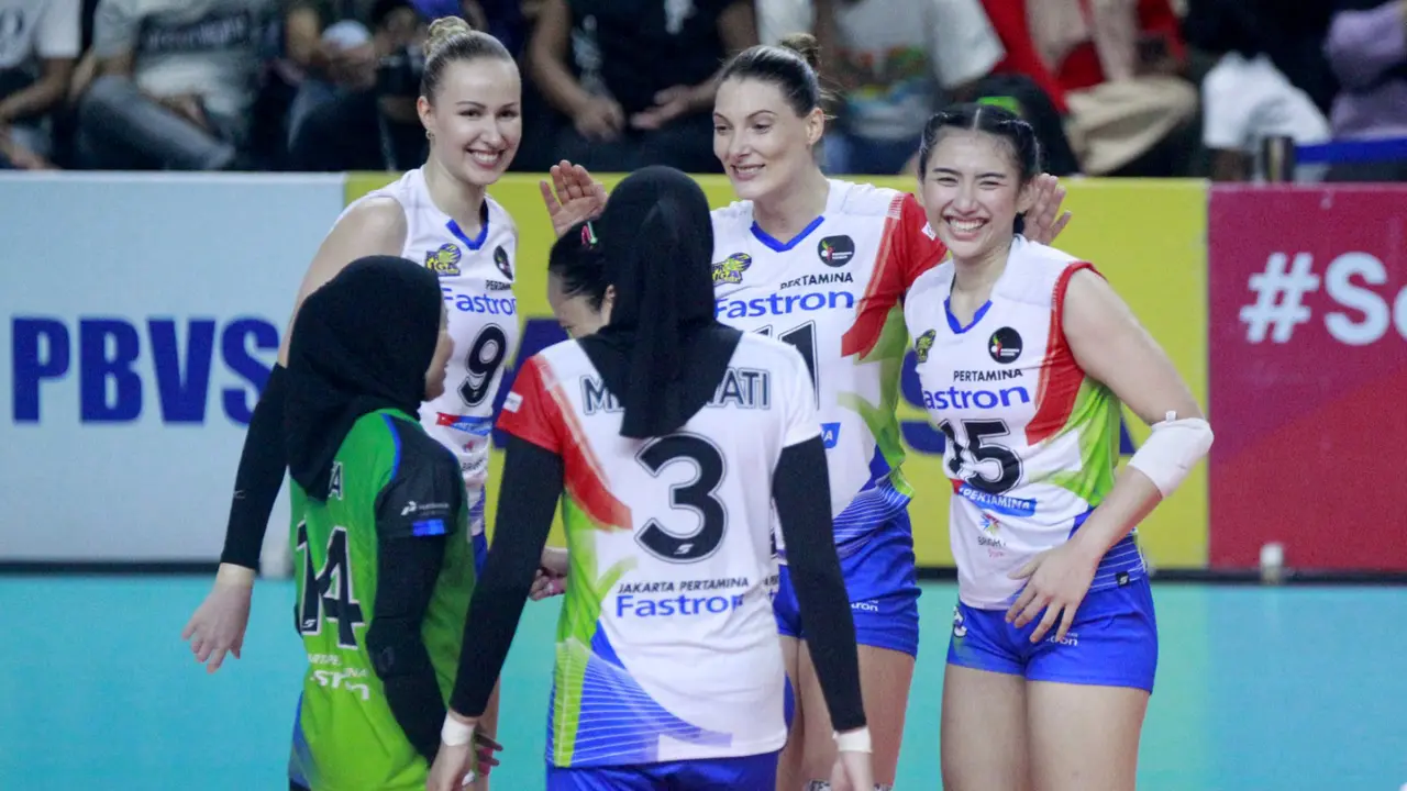 Foto: Bandung BJB Tandamata Tumbangkan Jakarta Pertamina Fastron di Final Four Proliga 2023