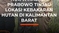 Presiden Prabowo Subianto turun langsung meninjau lokasi kebakaran hutan dan lahan (karhutla) di Desa Limbung, Kecamatan Sungai Raya, Kabupaten Kubu Raya, Kalimantan Barat, Sabtu (22/8/2026). Di tengah pekatnya kabut asap yang menyelimuti area terdampak, Prabowo tampak hadir tanpa mengenakan mask...