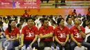 (Dari kiri) Legenda bulu tangkis Susi Susanti, Alan Budikusuma, Chandra Wijaya, Liem Swie King, dan Rexy Mainaky hadir dalam acara bertajuk BRI Berbagi Raket Juara Road to The Mext Champions di Jakarta, Sabtu (1/10). (Liputan6.com/Immanuel Antonius)