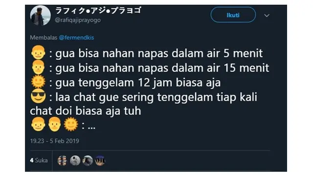 Curhatan Netizen Tentang 'Nahan Napas Dalam Air'