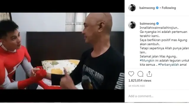 Agung Hercules dan Baim Wong (Foto: Instagram/@baimwong)
