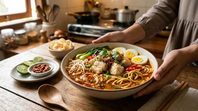 Resep Mie Ikan Pedas/AI Generated