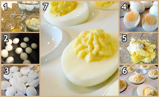 Cara membuat telur rebus dengan isian mayo. | Foto: copyright thehappytulip.com