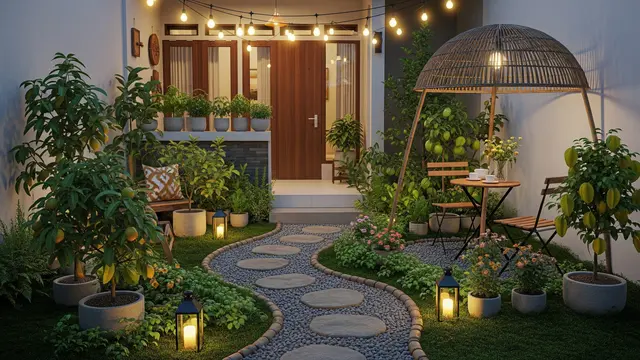 5 Inspirasi Kebun Buah Mini Depan Rumah ala Taman Kafe Rumahan untuk Lahan Sempit