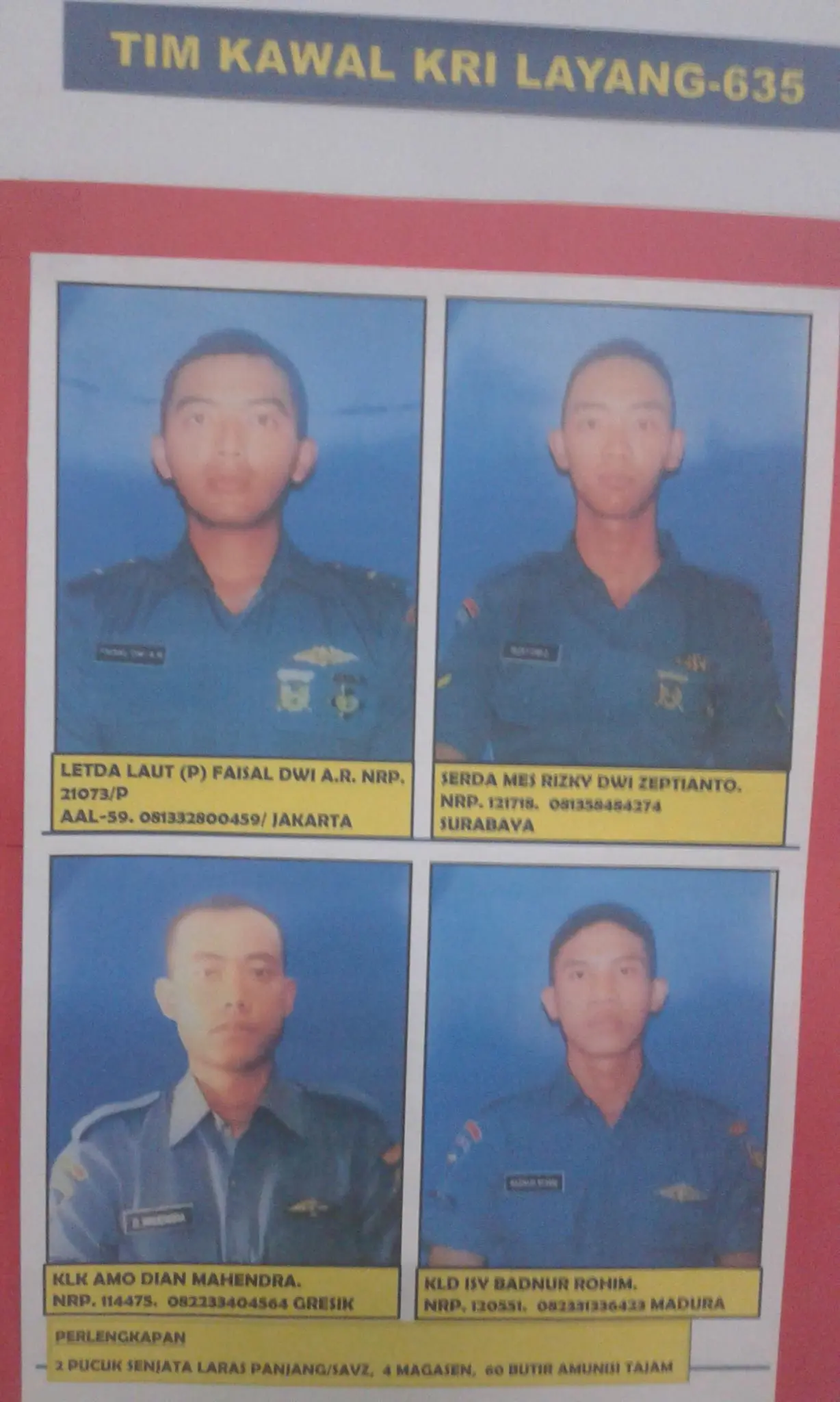 Kurang lebih tujuh bulan sudah empat prajurit TNI AL hilang di perairan perbatasan Indonesia-Filipina sejak Desember tahun lalu. (Liputan6.com/Yoseph Ikanubun).
