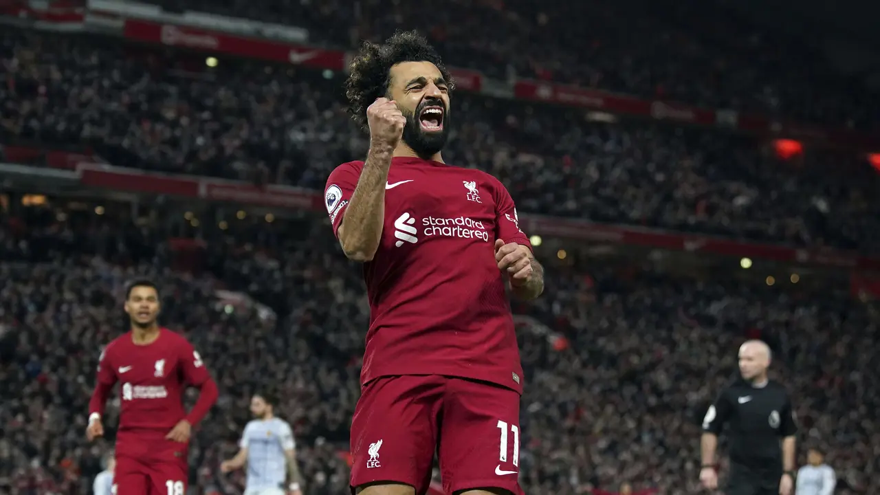 Foto: Sumbang Brace saat Hancurkan MU, Mohamed Salah Catatkan Diri Jadi Pencetak Gol Terbanyak Sepanjang Masa Liverpool